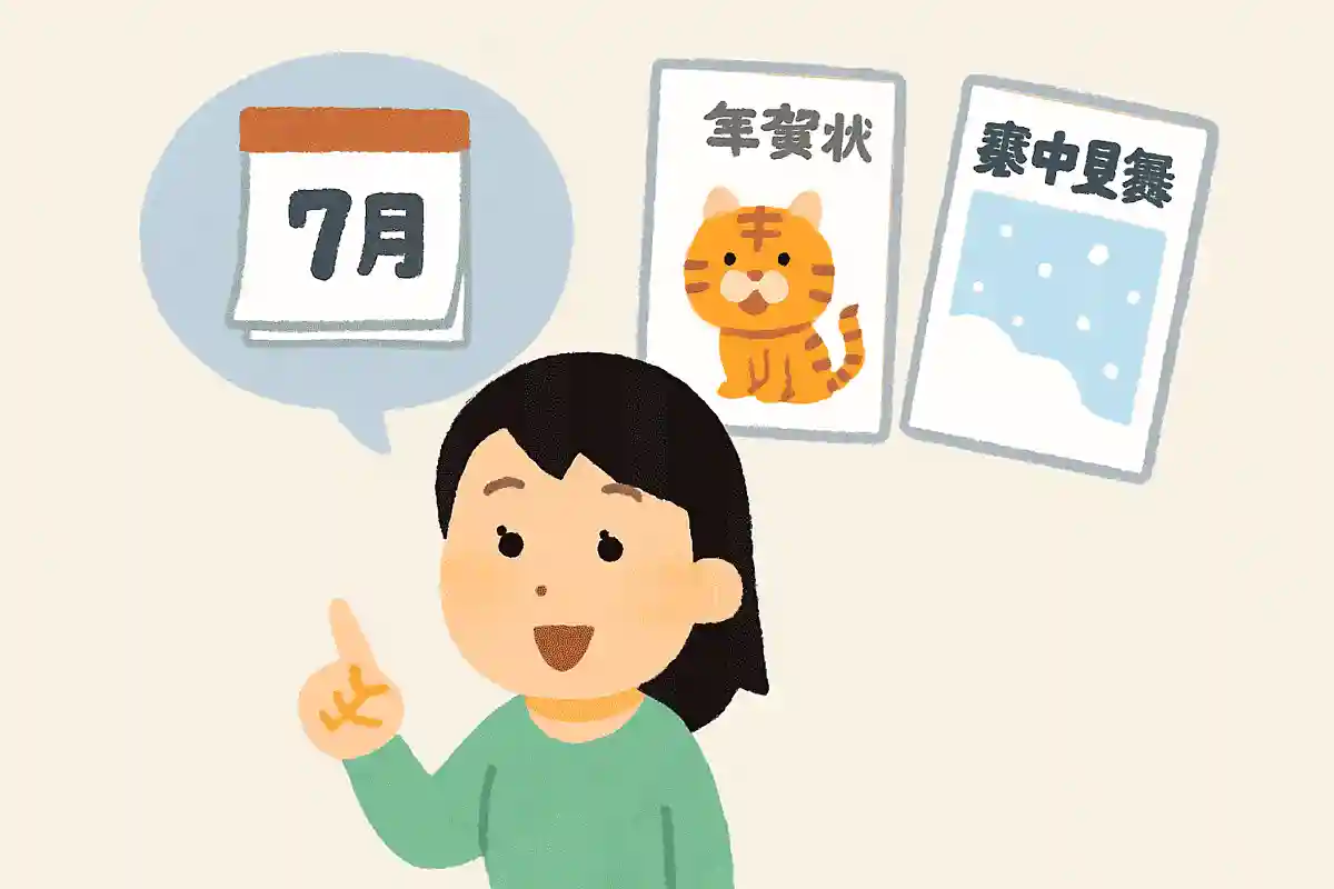 1月7日頃をこえると年賀状ではなく寒中見舞いになるNEW!