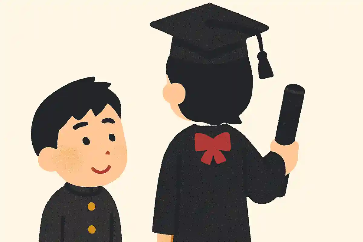 〇〇先輩の背中にいつも追いつきたいと思っていました