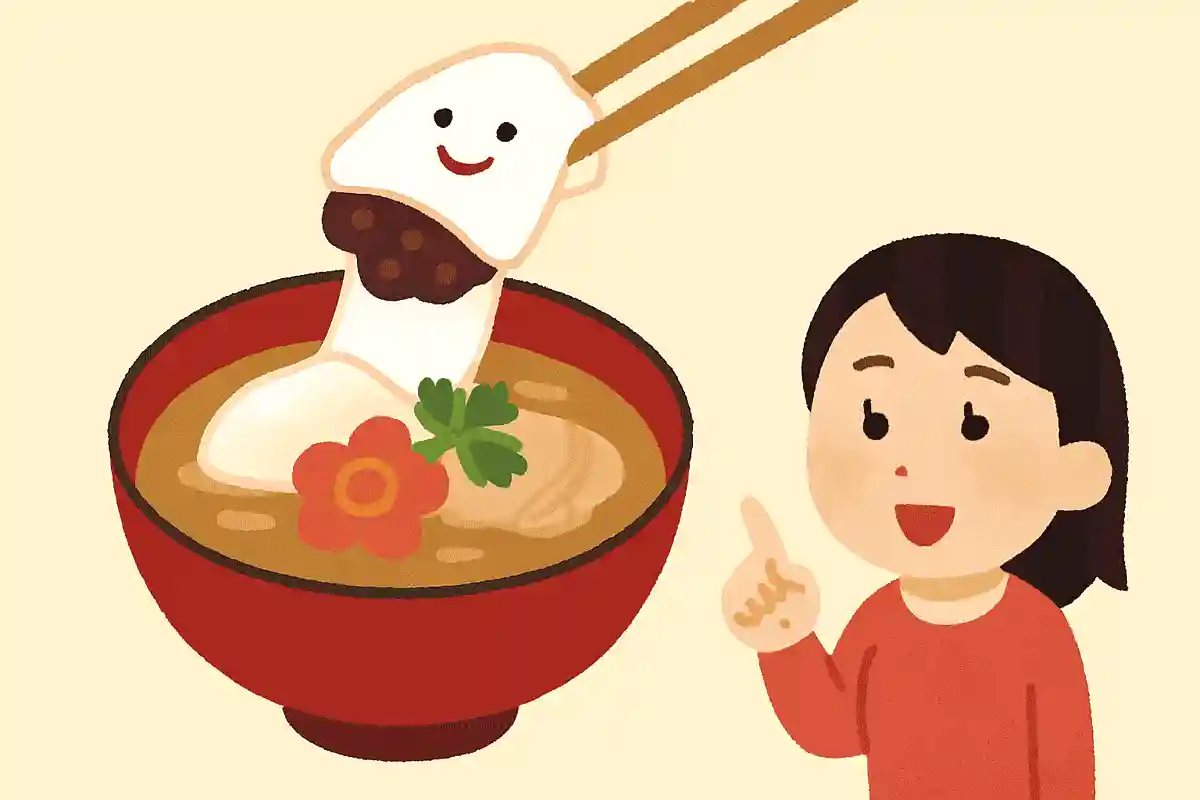 香川県ではお雑煮にあんこ入りのおもちを入れるNEW!