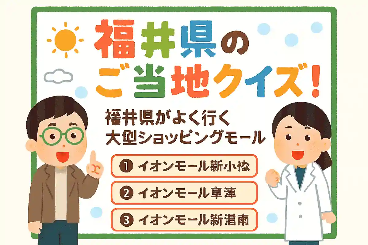 福井県民がよく行く大型ショッピングモールは次のうちどれでしょうか？NEW!