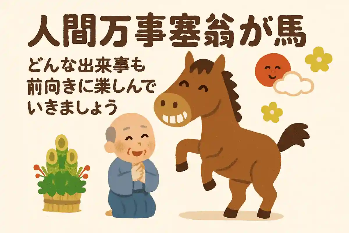人間万時塞翁が馬 どんな出来事も前向きに楽しんでいきましょうNEW!