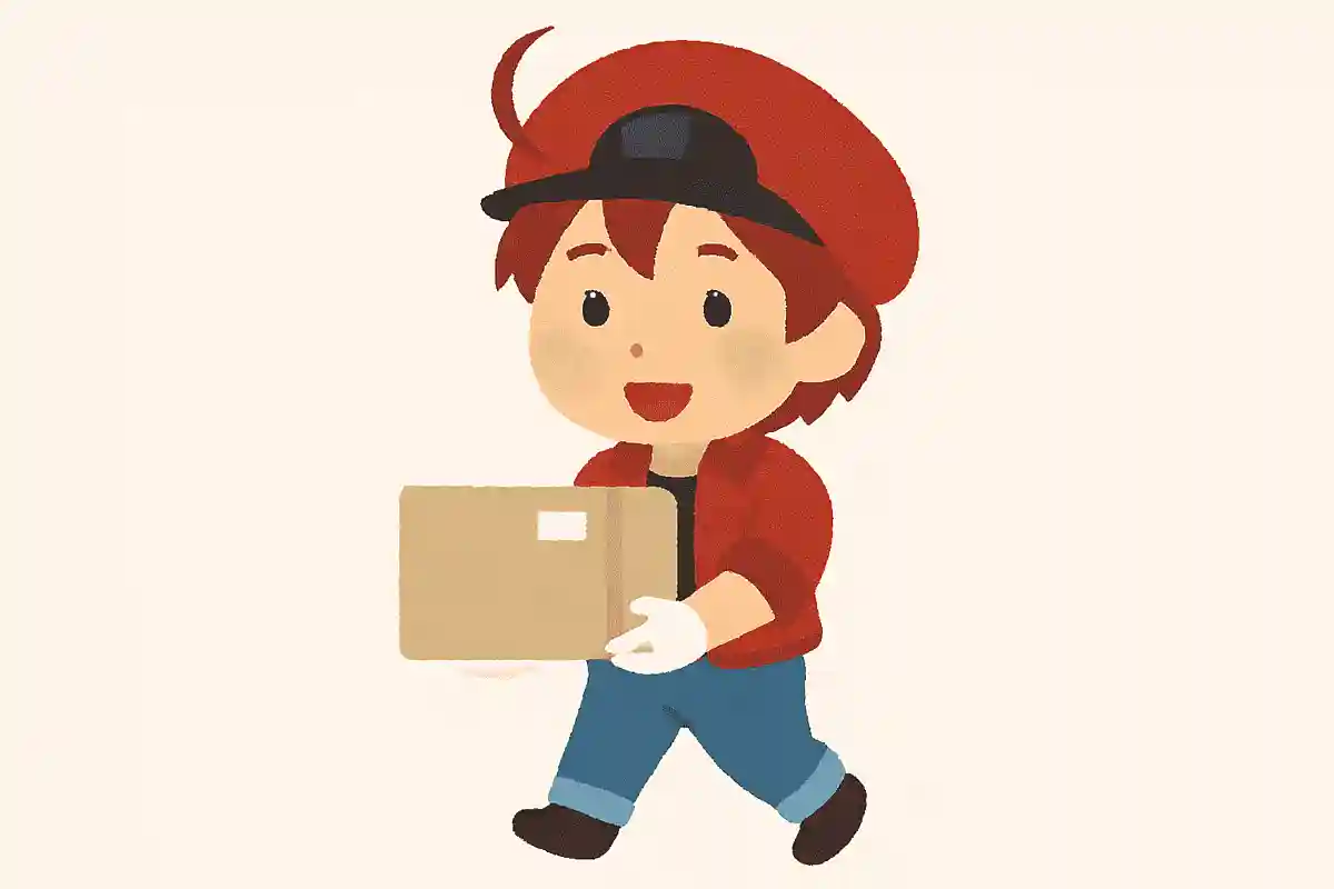 Which red blood cell with a distinctive ahoge appears in Cells at Work?