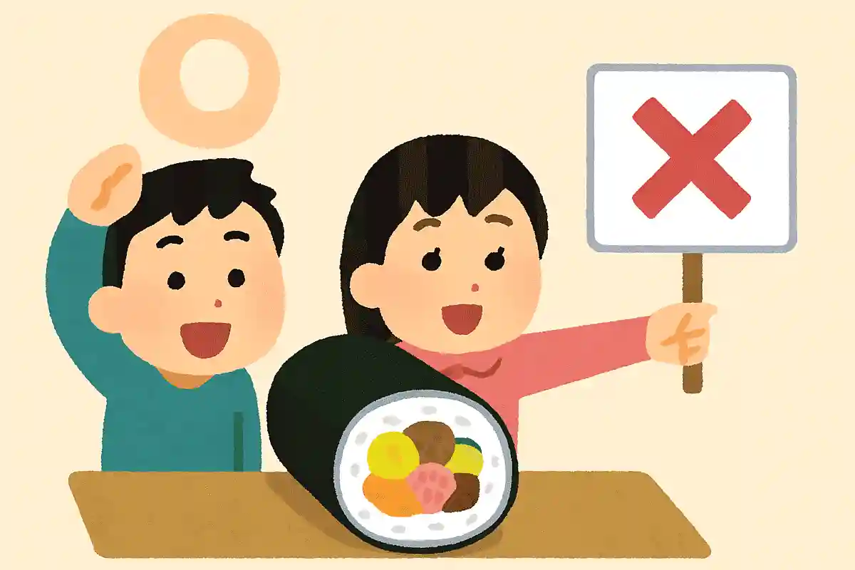 There are five types of fillings in an ehomaki. True or false?