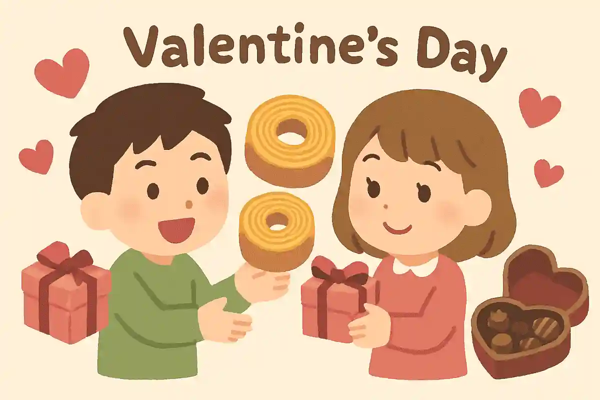 バレンタインでバウムクーヘンを渡すと「幸せが重なりますように」という意味になるNEW!