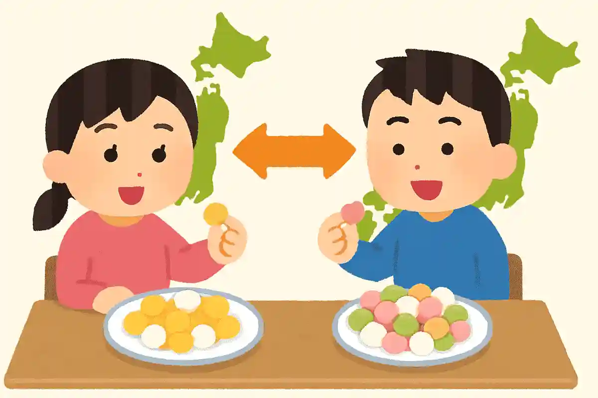 간토와 간사이에서는 히나아라레의 맛이 다르다