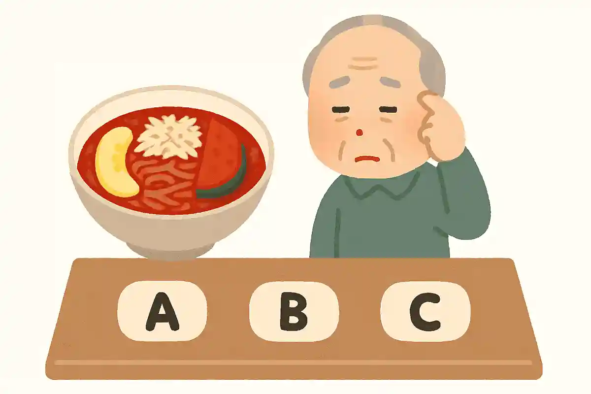 岩手名物、ピリ辛のスープに果物を添えた名物麺料理といえば何でしょうか？NEW!