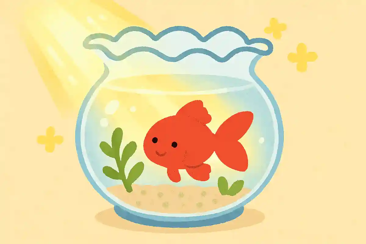 幸せの 光差し込む 金魚鉢NEW!
