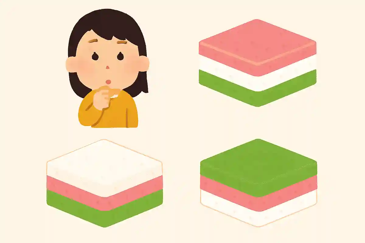 ひな祭りに食べる菱餅は3色からなりますがその組み合わせはどれでしょうか？