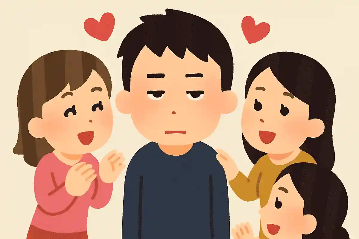 ダメ男子 モテ期が来ても死んだ目だNEW!