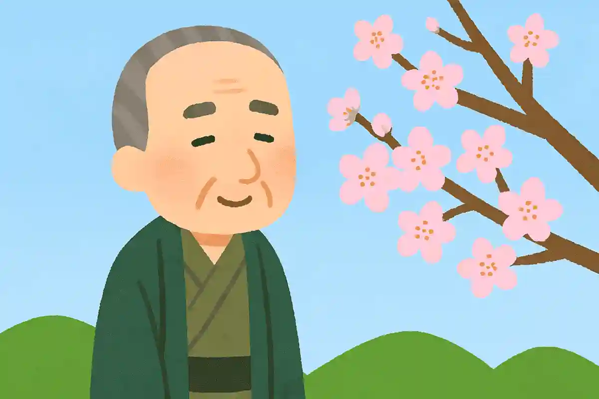 Though unlike my face, let a verse burst forth—first cherry blossoms NEW! Matsuo Bashō