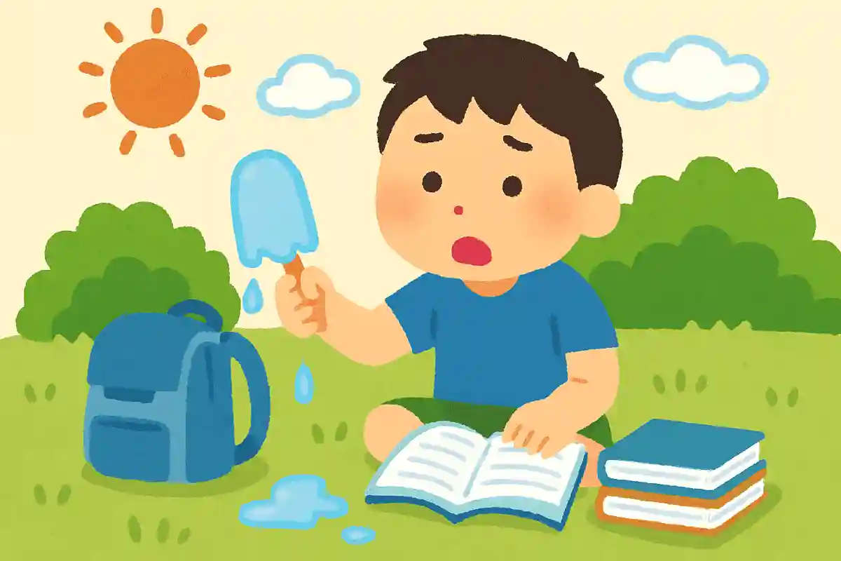 Summer break: ice cream melts, homework won’t.NEW!