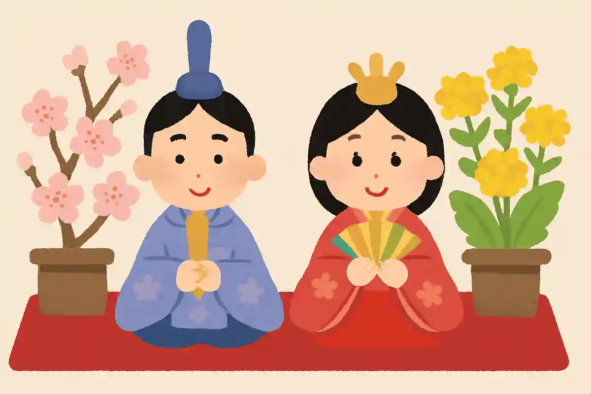 ひな人形と一緒に飾る花は桜と何でしょう？