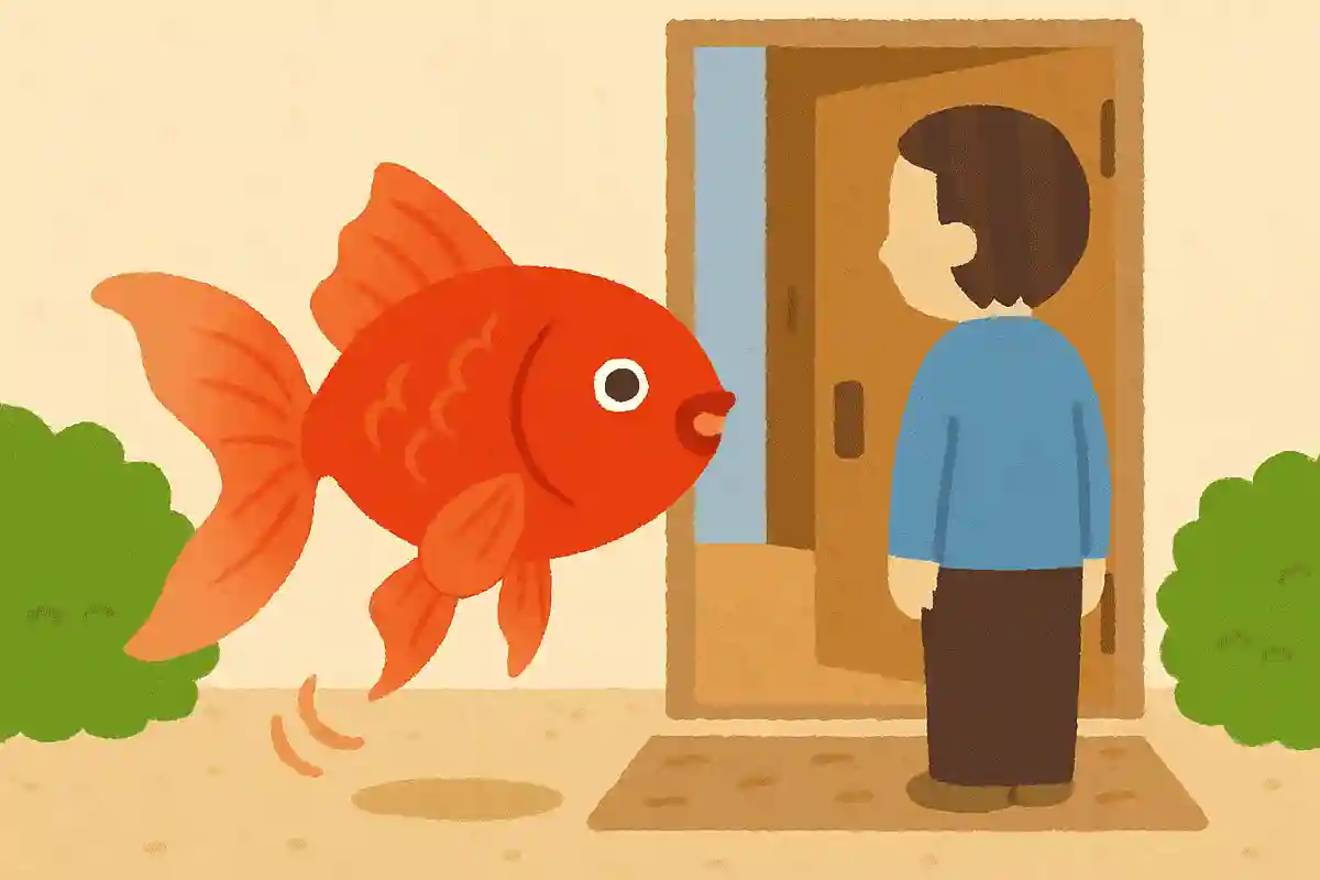 ただいまに 尾を振る迎え 金魚だけNEW!