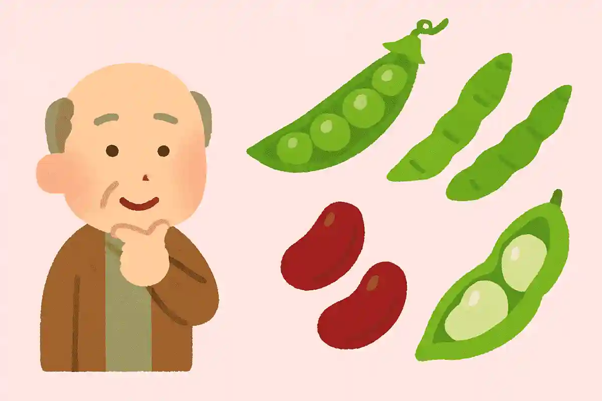 グリーンピースは、ある豆が成長している途中に収穫したものです。次のうちどの豆のことでしょうか？NEW!