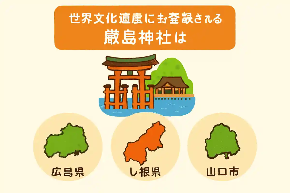 세계문화유산으로도 등재된 이쓰쿠시마 신사는 어느 현에 있나요?NEW!