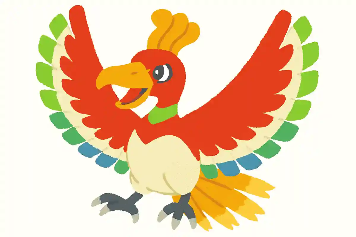 虹色の翼を持つ伝説のポケモンの名前は何でしょうか？