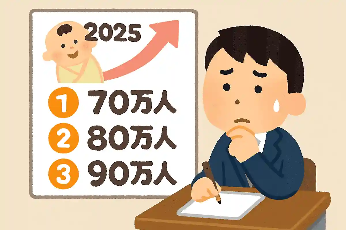 2025年の日本の出生数として正しいのは？