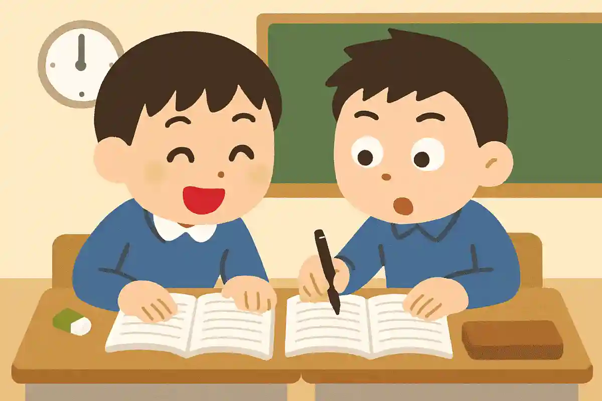 休み時間に宿題のノートを写すNEW!