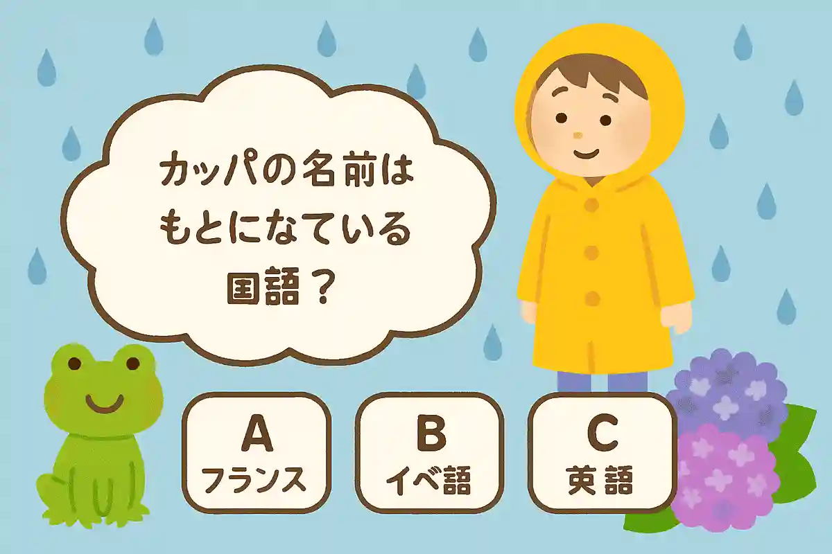 雨具のカッパの名前は何語がもとになっているでしょう？