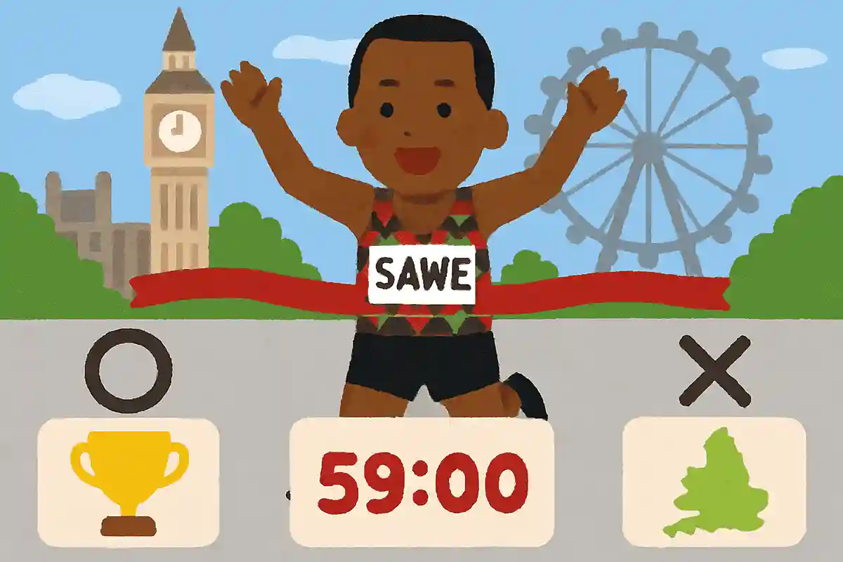 ロンドンでのレースでセバスチャン・サウェ選手が達成した快挙として誤っているのはどれでしょう？NEW!