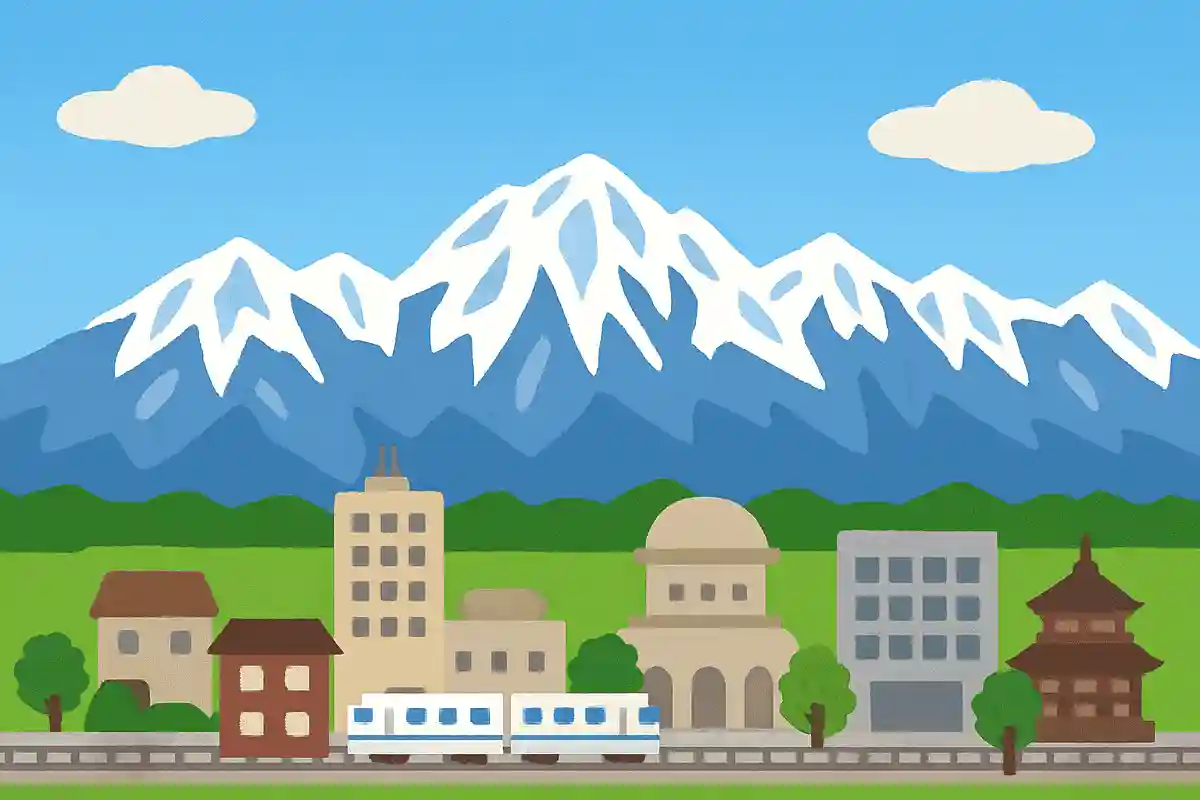 富山市などから天気の良い日に東側を眺めると、まるで街の背景のようにそびえ立つ、標高3,000メートル級の美しい山脈は何でしょう？
