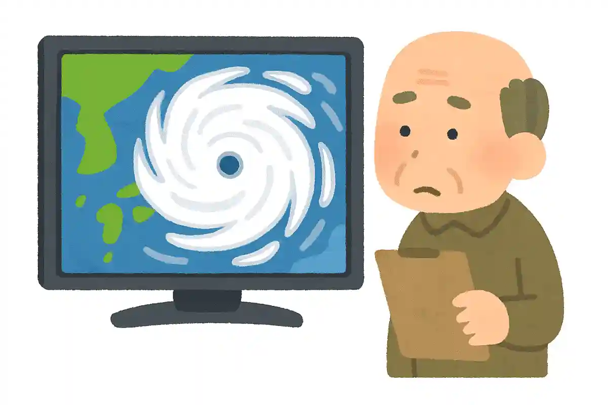 台風の中心にある、雲がない空洞部分を何と言うでしょうか？