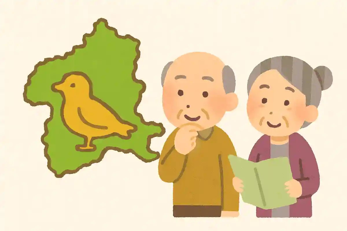 群馬県の形はある「鳥」の形に似ていると言われます。その鳥は何でしょう？