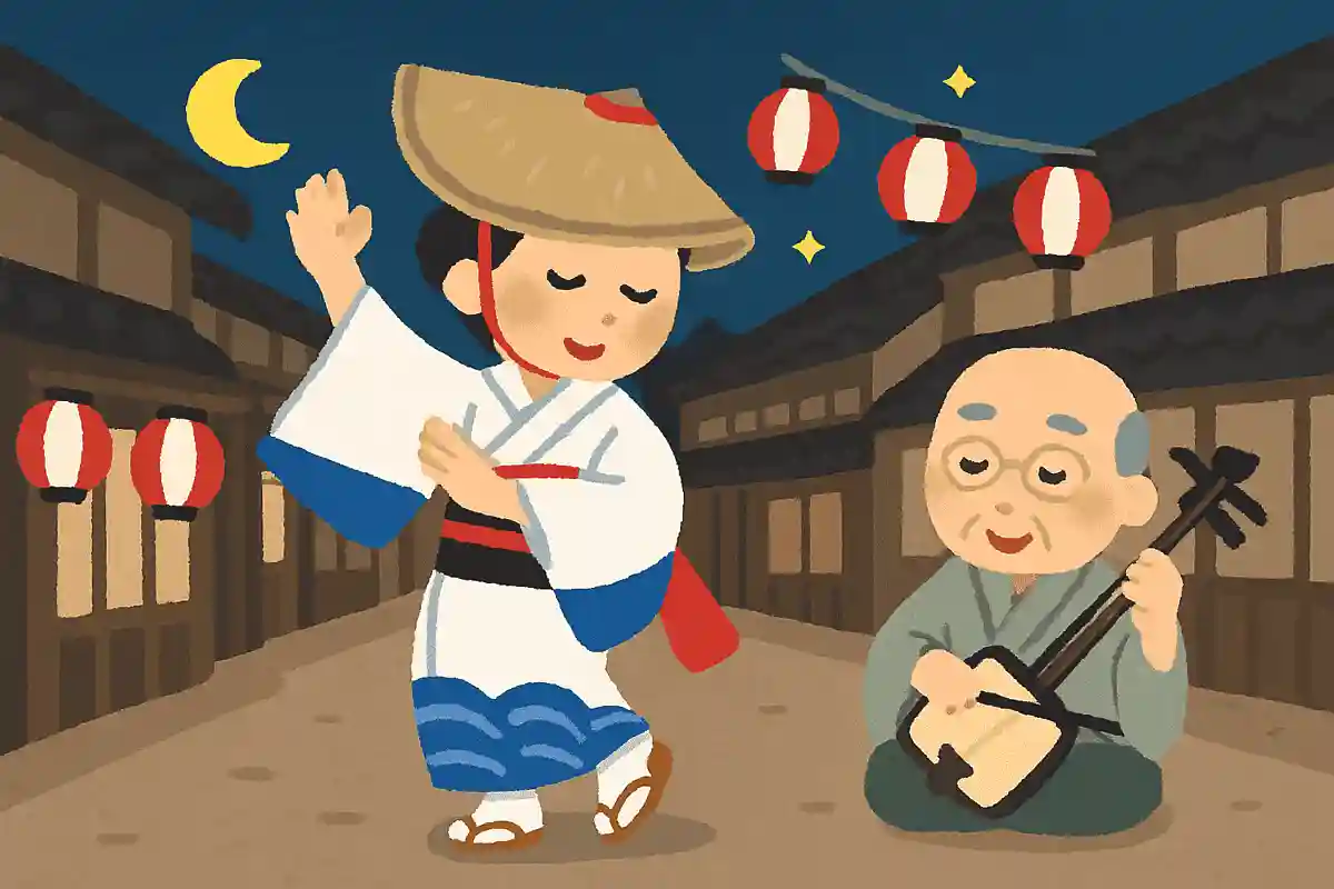 毎年9月上旬に八尾（やつお）で行われる、哀調を帯びた胡弓の音に合わせて踊る伝統行事は？