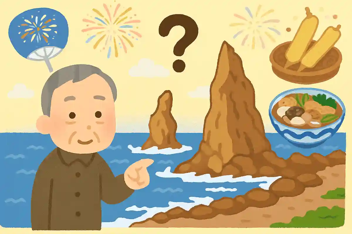 男鹿半島の磯場で見られる有名な岩は何と呼ばれているでしょうか？