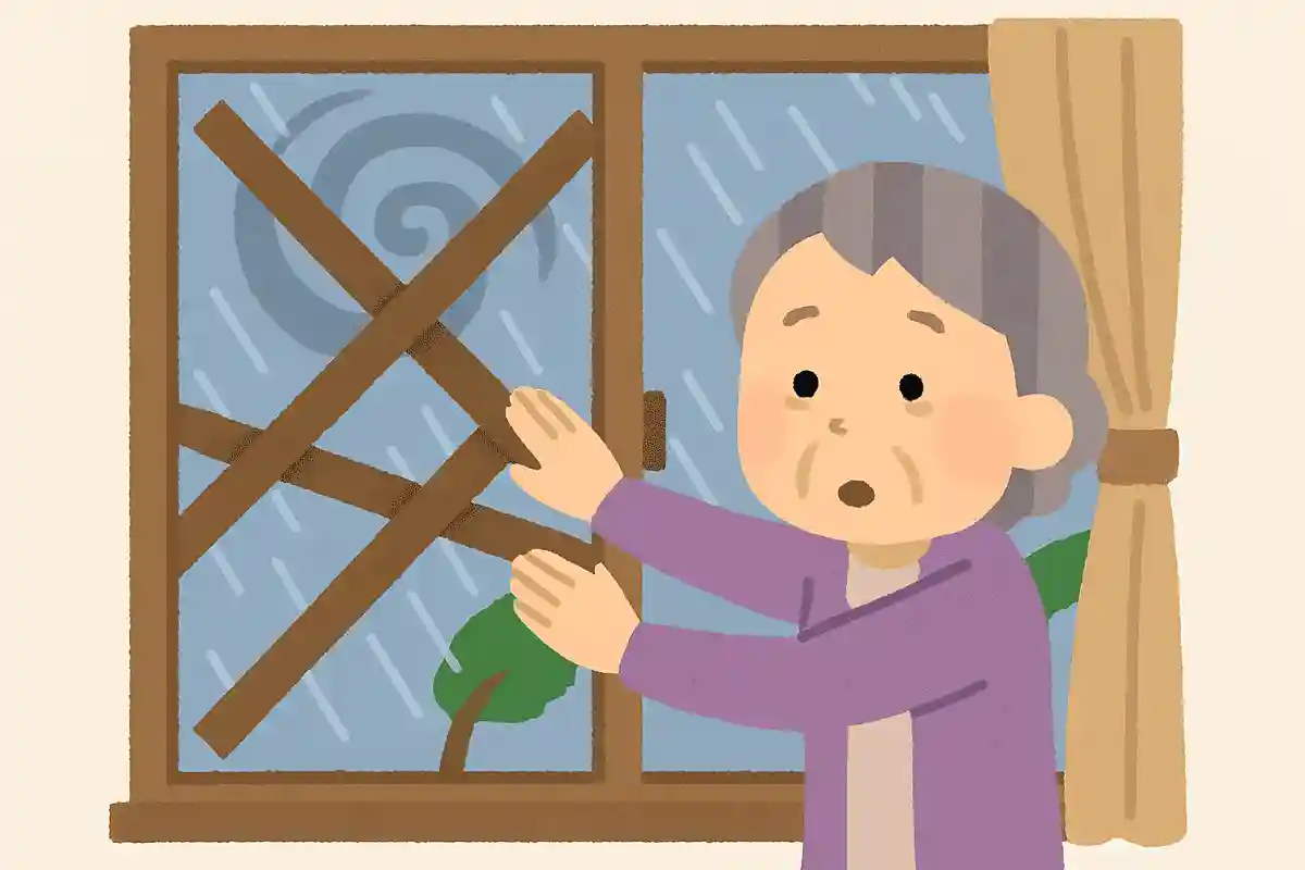 台風が近づいているときに窓はどうするのが良いでしょうか？