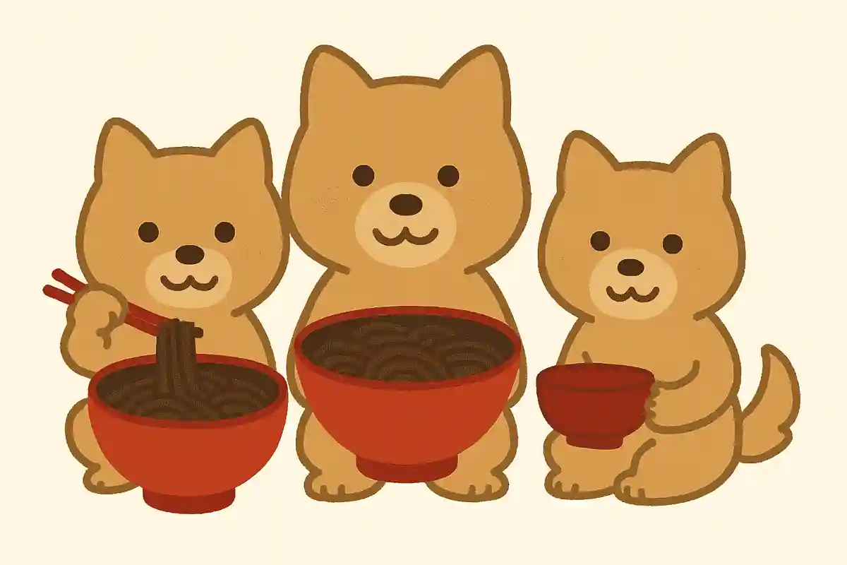 わんこそばをモチーフにした「わんこきょうだい」というキャラクターがいるNEW!