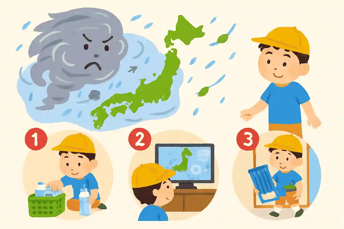 台風が日本に近づいたら、いちばんするべき大切なことは次のうちどれでしょう？NEW!