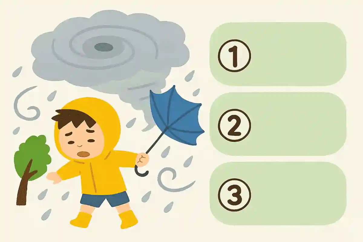 台風の中心で風や雨が弱くなる場所を何というでしょう？NEW!