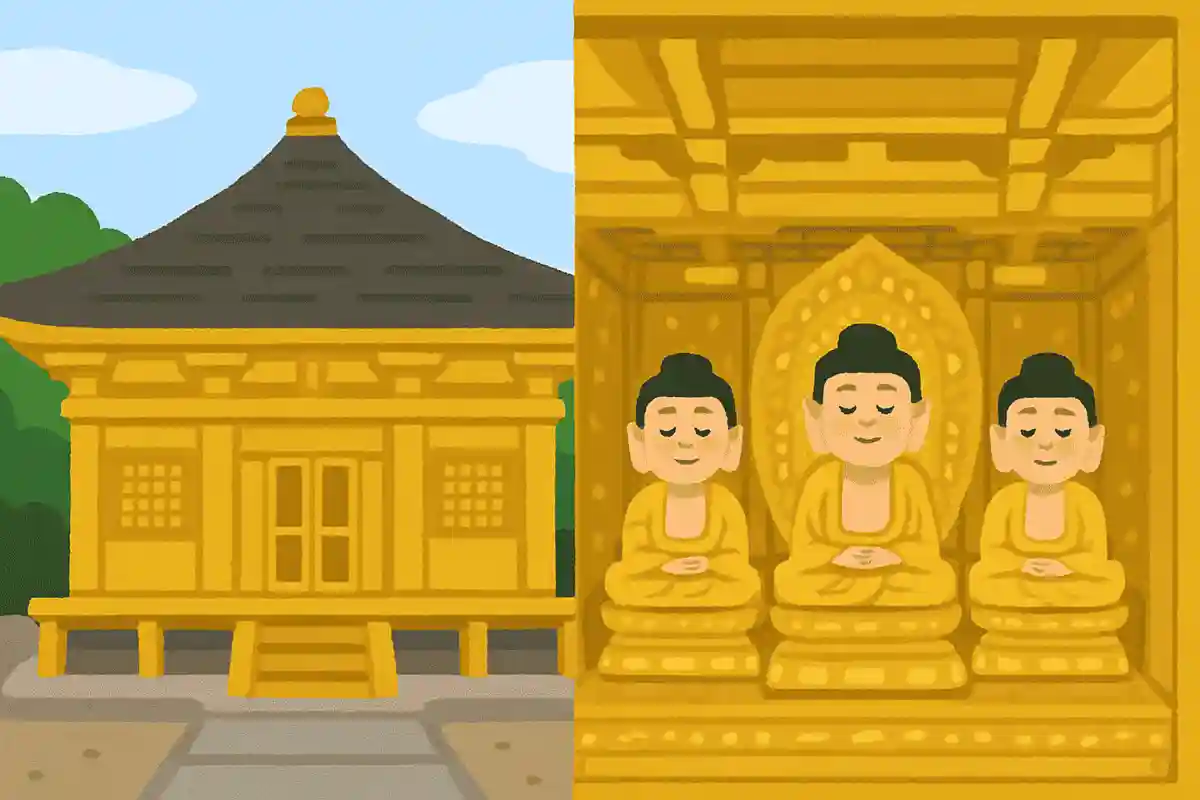 中尊寺金色堂は中も外も金箔が使われているNEW!