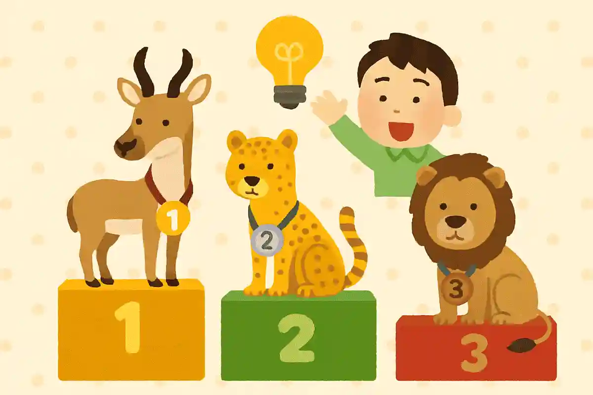 世界でいちばん速く走る陸上動物はどれ？NEW!