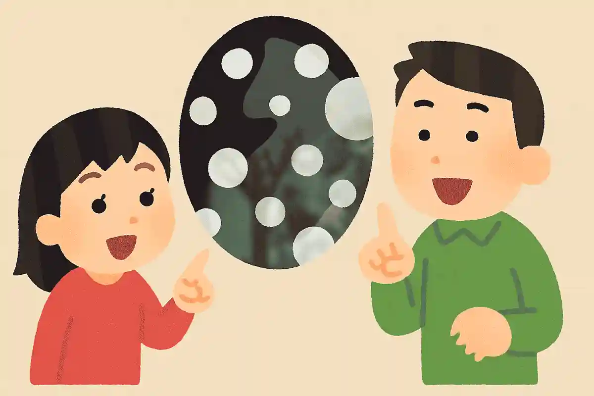 真っ黒なのに、点々をつけると透明になるものは？NEW!