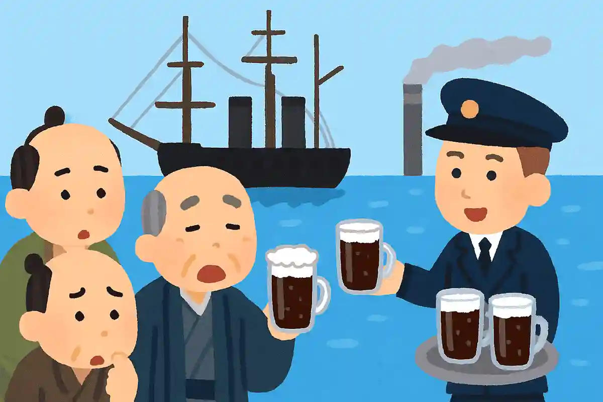 ペリー艦隊が日本にやってきたとき、日本の役人たちをもてなすためにある飲み物が振る舞われました。日本人を驚かせたアメリカの飲み物は何でしょう？NEW!