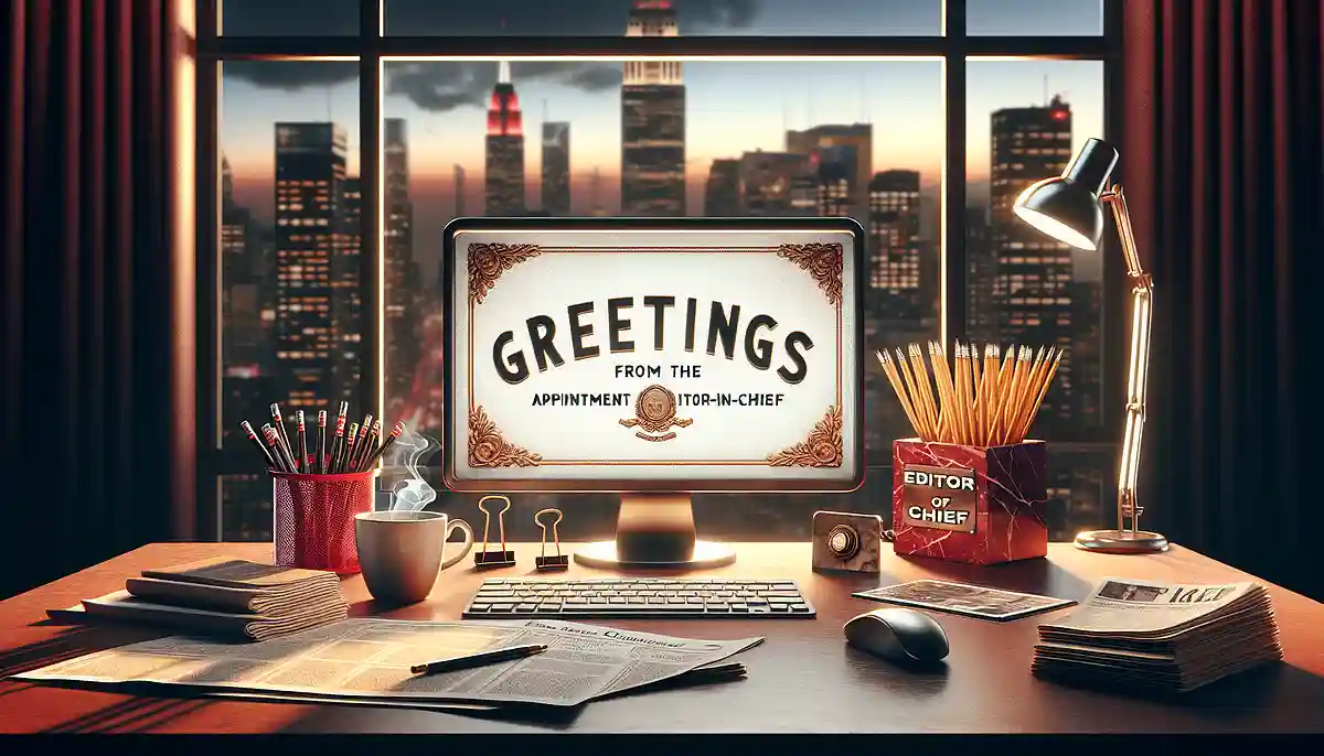 Greetings on Assuming the Position of Editor-in-Chief