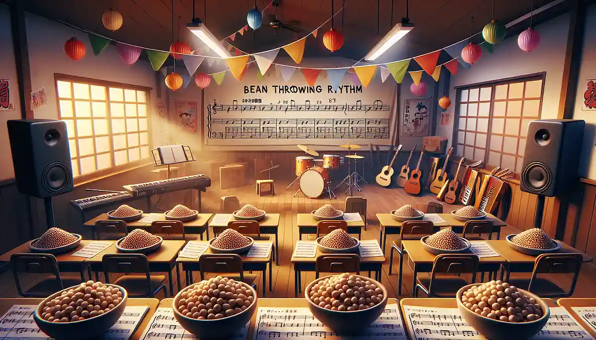 Rhythmic bean-throwing for Setsubun: fun music education for children