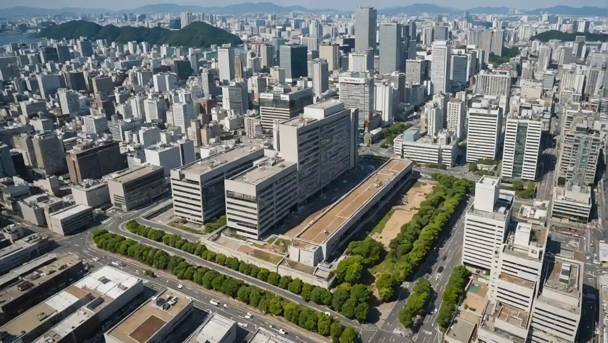 On the site of what former facility was KITTE Osaka, which opened on July 31, 2024, constructed?