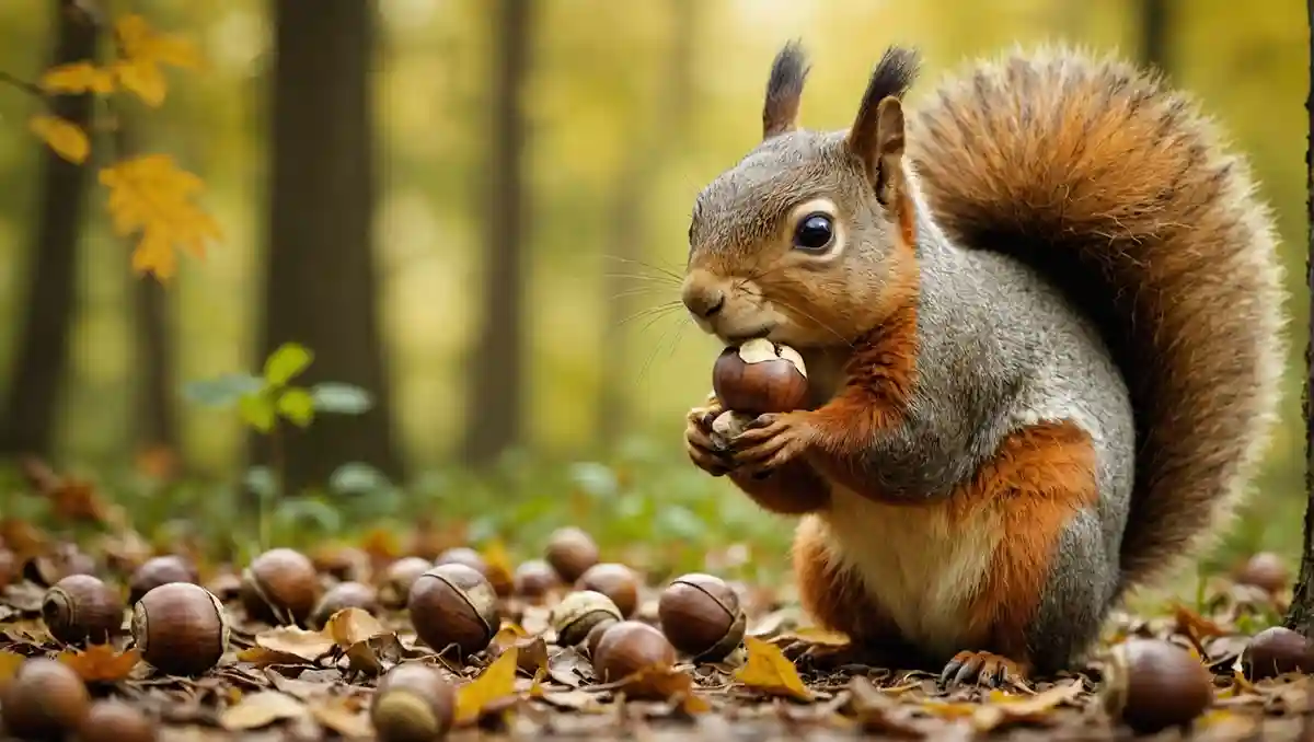Which animals love acorns?