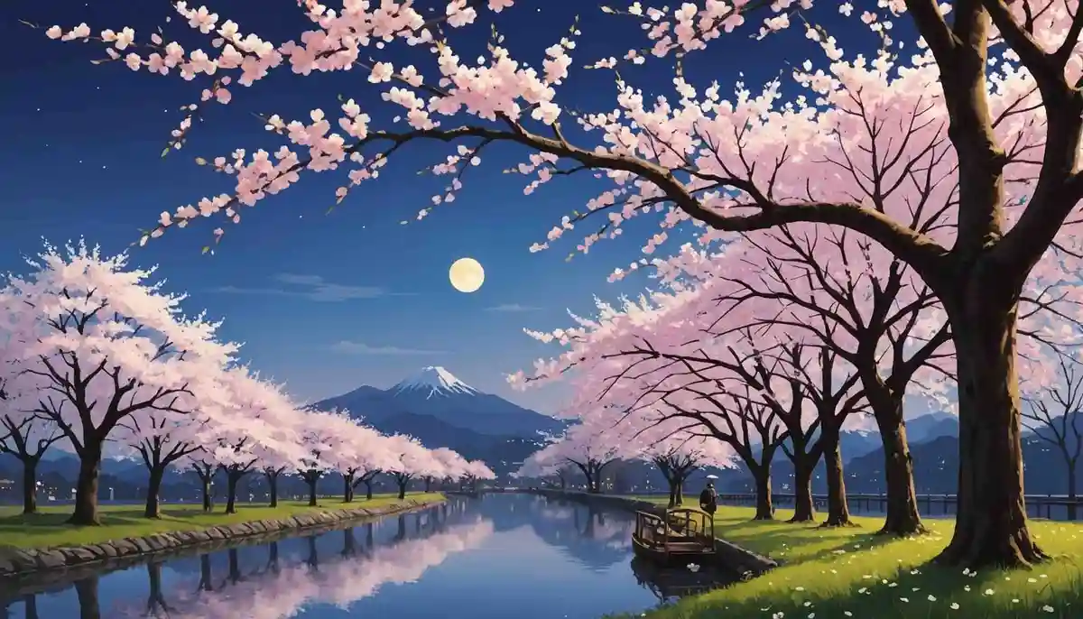 Evening cherry blossoms—today, too, has turned into the past. Kobayashi Issa