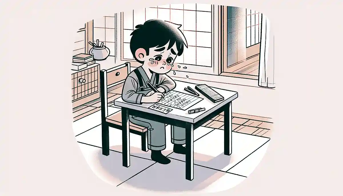 This kid had a hard time writing katakana, didn’t they? I wonder if they didn’t cry?