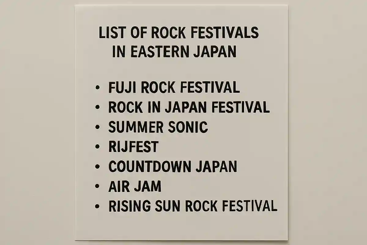 List of Rock Festival Information in Eastern Japan [2025]