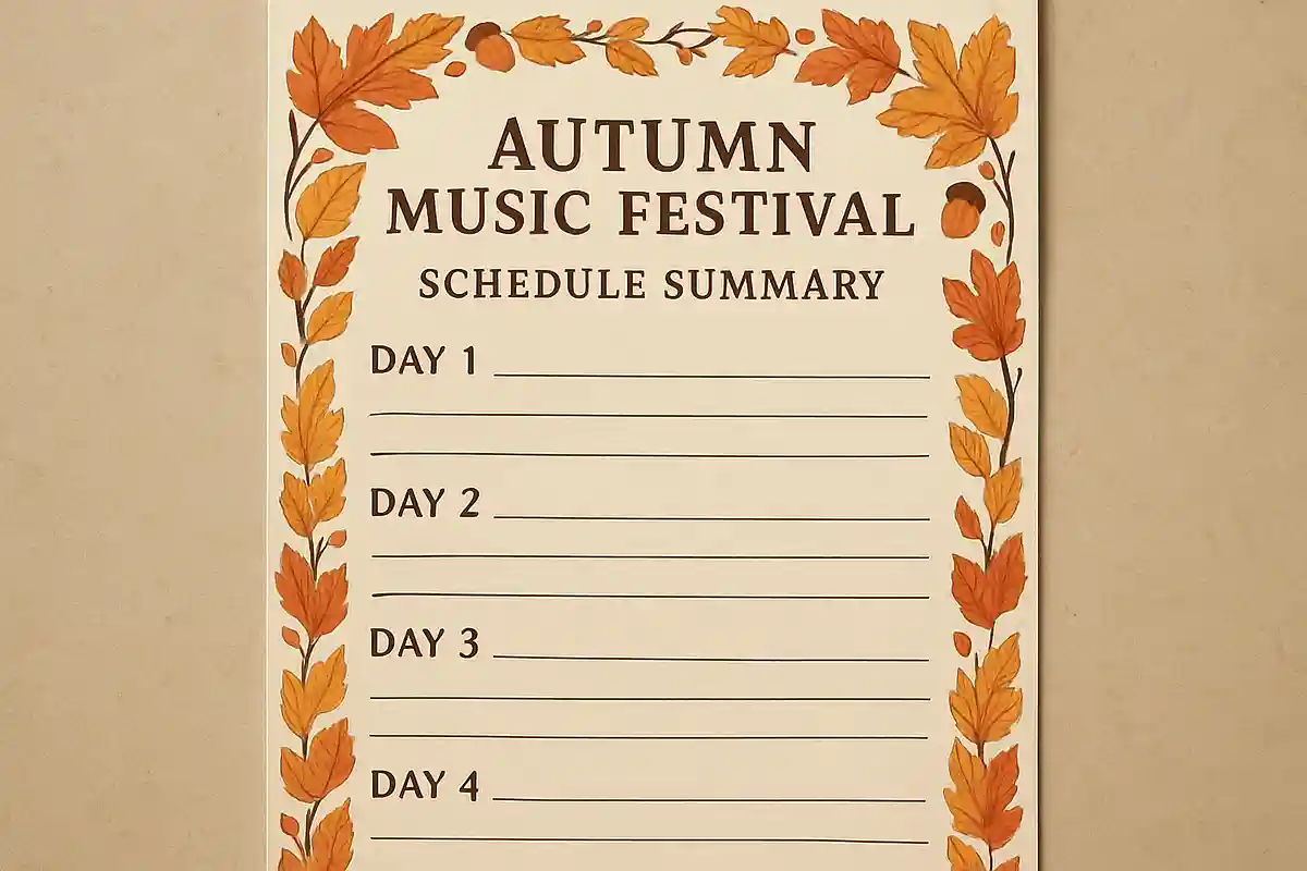 Autumn Music Festival Schedule Summary [2025]