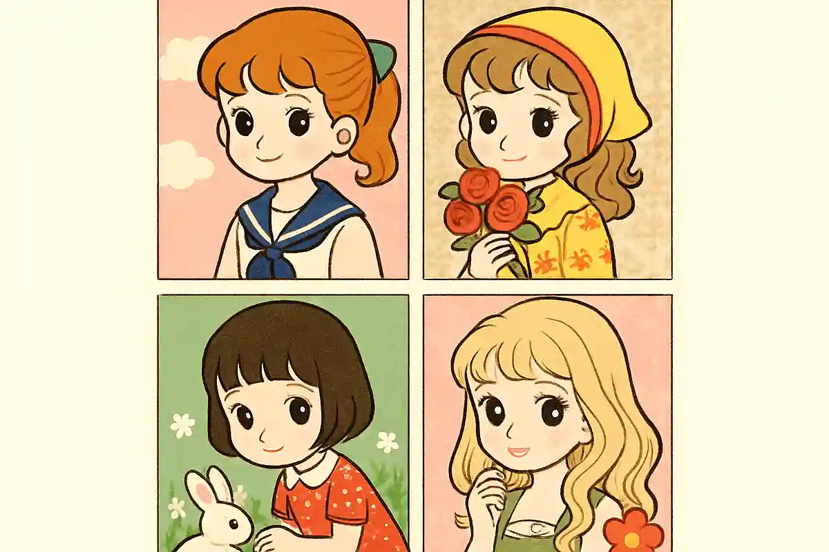 쇼와 시대의 향수를 불러일으키는 소녀 만화. 시대를 대표하는 명작 모음