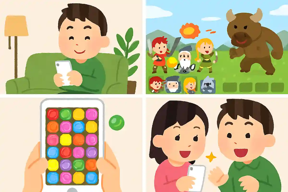 A compilation of mixi commercials: TV ads for smartphone game apps