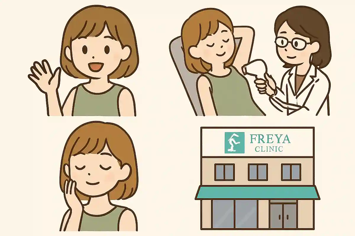 Summary of Freya Clinic commercials. Featuring young models!