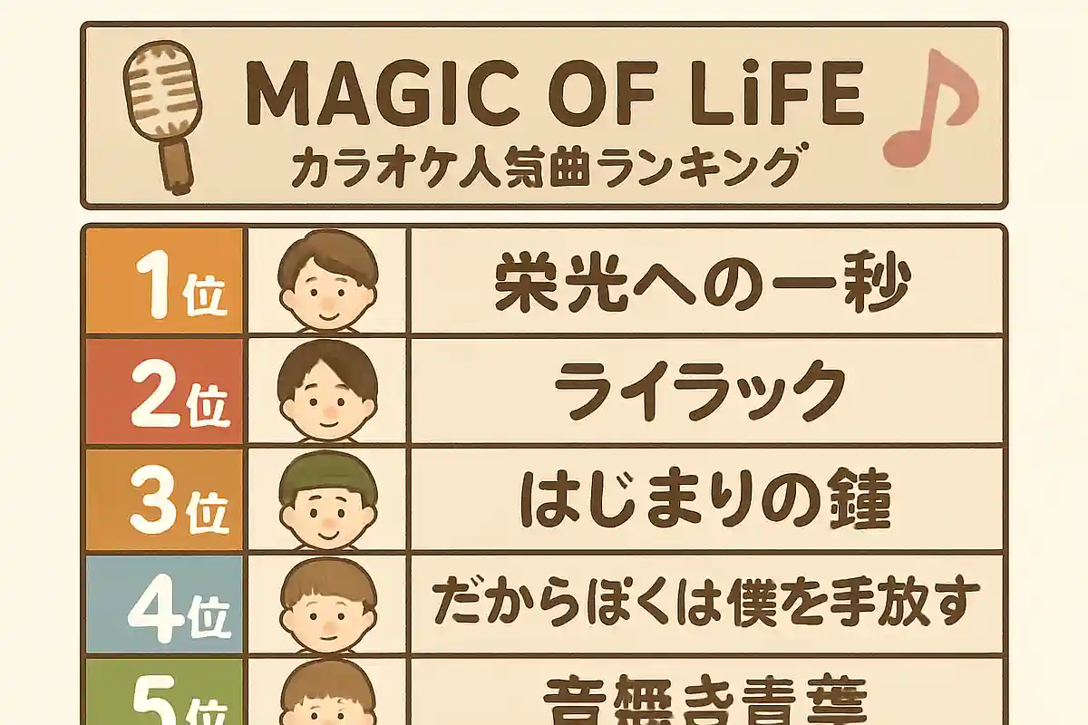 MAGIC OF LiFEのカラオケ人気曲ランキング【2025】