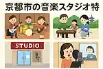 京都市の音楽スタジオ特集。リハスタからレコスタまでエリア別に紹介